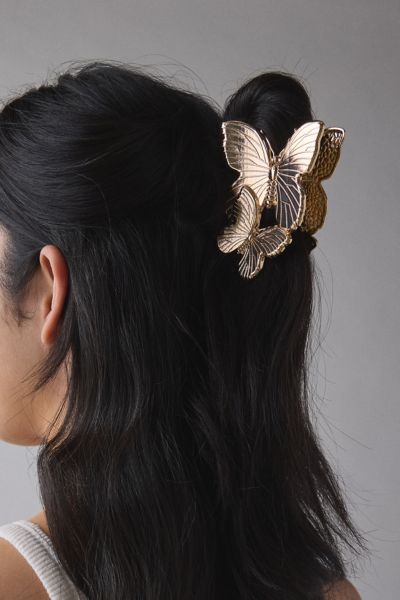 Urban Outfitters Metal Butterfly Claw Clip In Gold, Women's At  In Gold