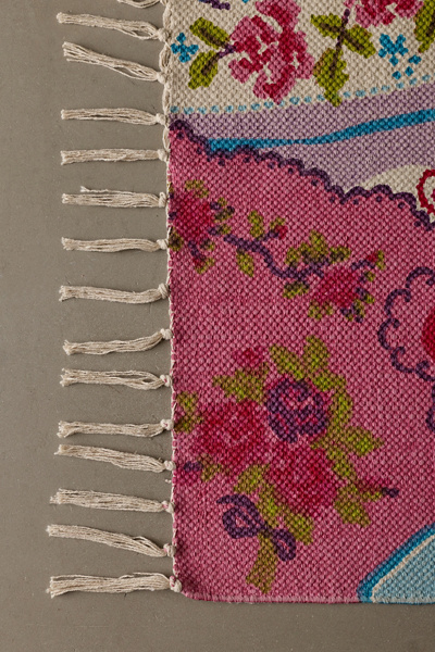 Hankie Patterned Screen Printed Rug