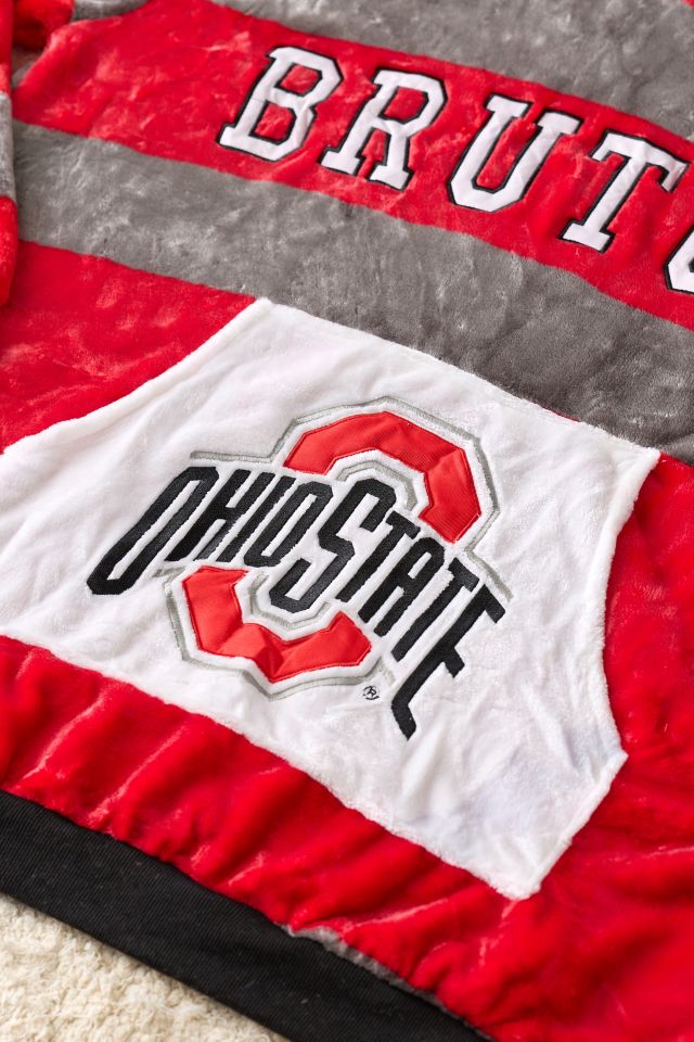 Ohio State University Brutus Snugible Blanket Hoodie Sweatshirt & Pillow #1