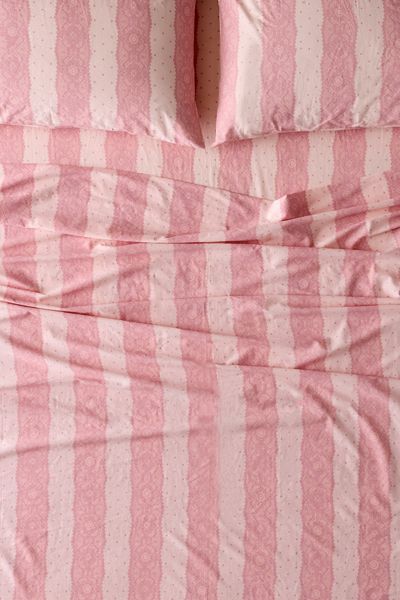 Lace Striped Patterned Sheet Set
