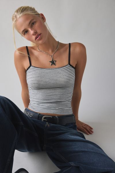 ReMADE By UO Remnants Striped Knit Cropped Cami Product Page