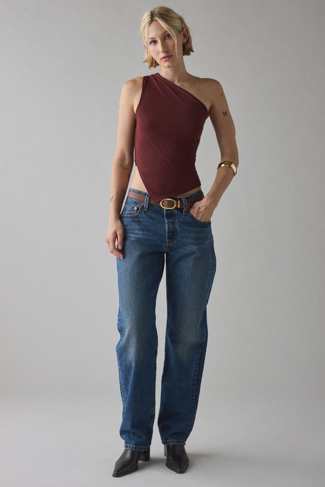 ReMADE By UO Remnants Jersey Knit Twisted One-Shoulder Asymmetrical Top #2