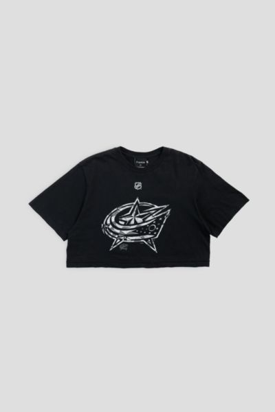 Frankie Collective Rework Columbus Blue Jackets NHL Crop Tee