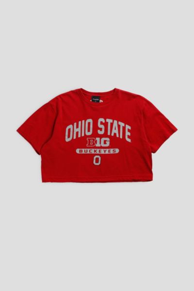 Frankie Collective Rework Ohio State Buckeyes NCAA Crop Tee
