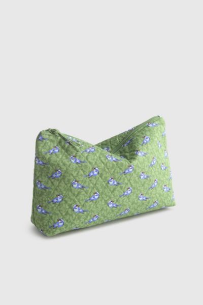 Vera Bradley Quilted Cotton Large Pouch In Green Birds, Women's At Urban Outfitters