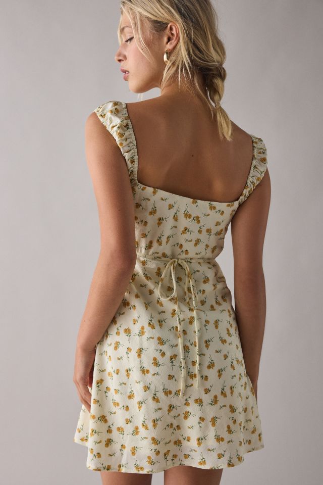 Kiss The Sky Piper Lace Trim Floral Slip Mini Dress #3
