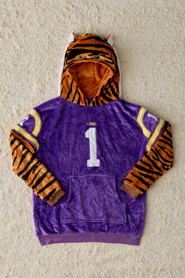 Louisianna State University Mike The Tiger Snugible Blanket Hoodie Sweatshirt & Pillow #1