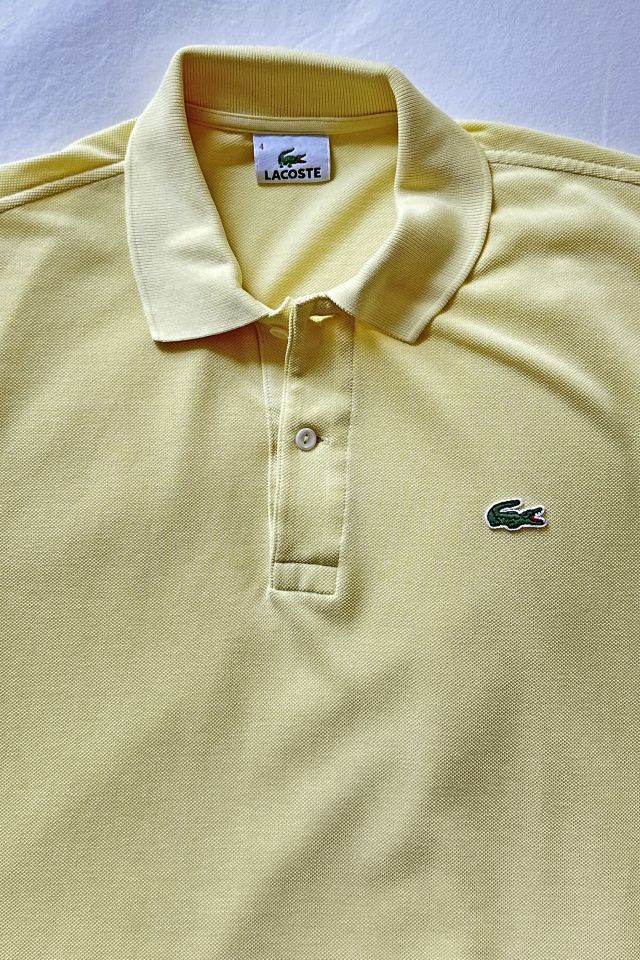 Vintage Lacoste Butter Yellow Fitted Polo #1