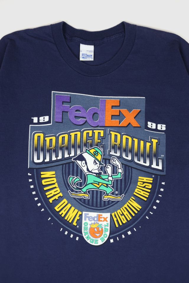 Vintage Notre Dame 1996 FedEx Orange Bowl Tee #1