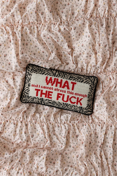 Furbish Needlepoint Throw Pillow By  In Wtf At Urban Outfitters In Multi