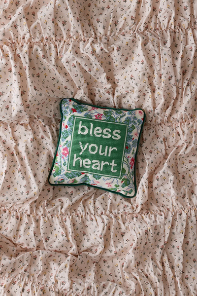 Furbish Needlepoint Throw Pillow By  In Bless Your Heart At Urban Outfitters In Multi