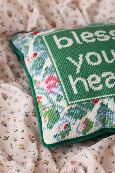 Needlepoint Throw Pillow By Furbish