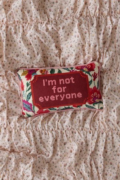 Furbish Needlepoint Throw Pillow By  In Maroon At Urban Outfitters