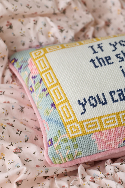 Needlepoint Throw Pillow By Furbish