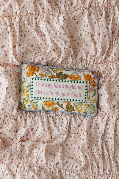 Furbish Needlepoint Throw Pillow By  In Therapy At Urban Outfitters In Multi