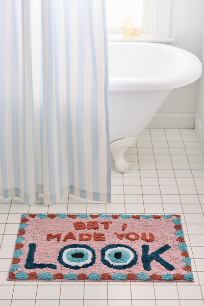 Furbish Made You Look Tufted Bath Mat By  In Pink At Urban Outfitters In Multi