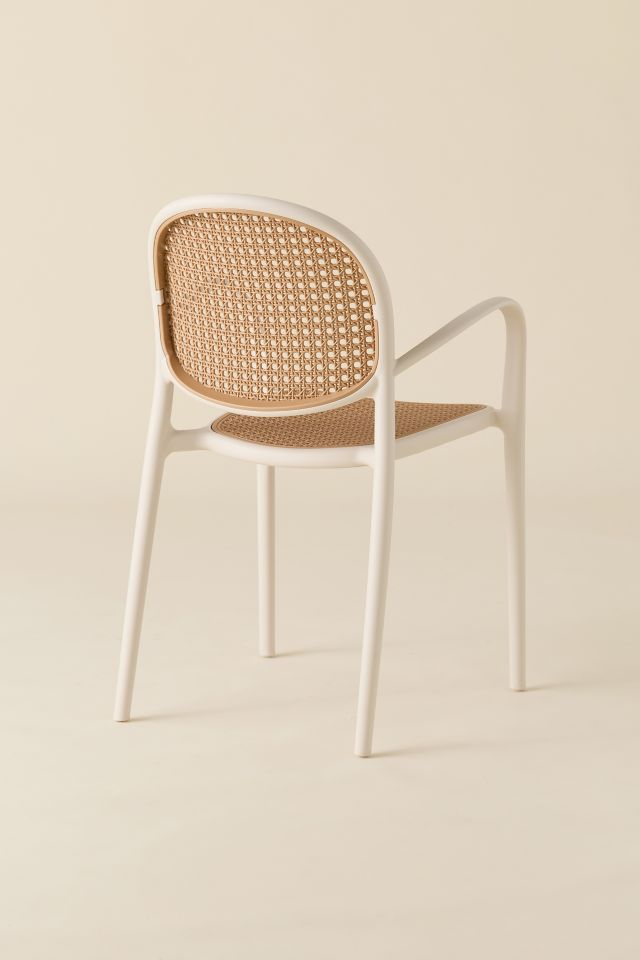 Olivia Woven Plastic Cane Outdoor Dining Chair - Set Of 2 #2