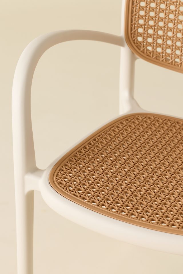Olivia Woven Plastic Cane Outdoor Dining Chair - Set Of 2 #3