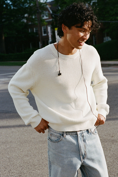 UO Acid Wash Crew Neck Sweater | Urban Outfitters