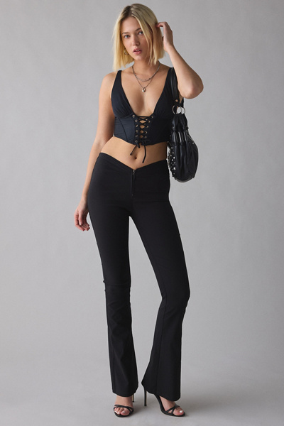 Out From Under Midnight Muse Plunging Lace Up Corset