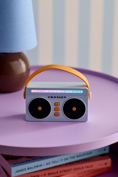 Crosley Mini Boombox Portable Bluetooth Speaker In Sky At Urban Outfitters In Blue