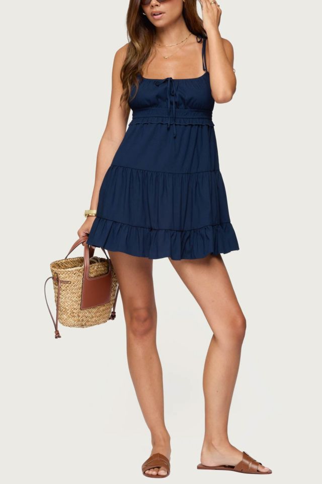 Edikted Sontana Ruched Tiered Mini Dress #4