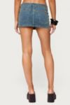 Edikted Ronan Zip Up Denim Mini Skort