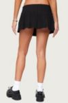 Edikted Kore Belt Pleated Denim Micro Skort