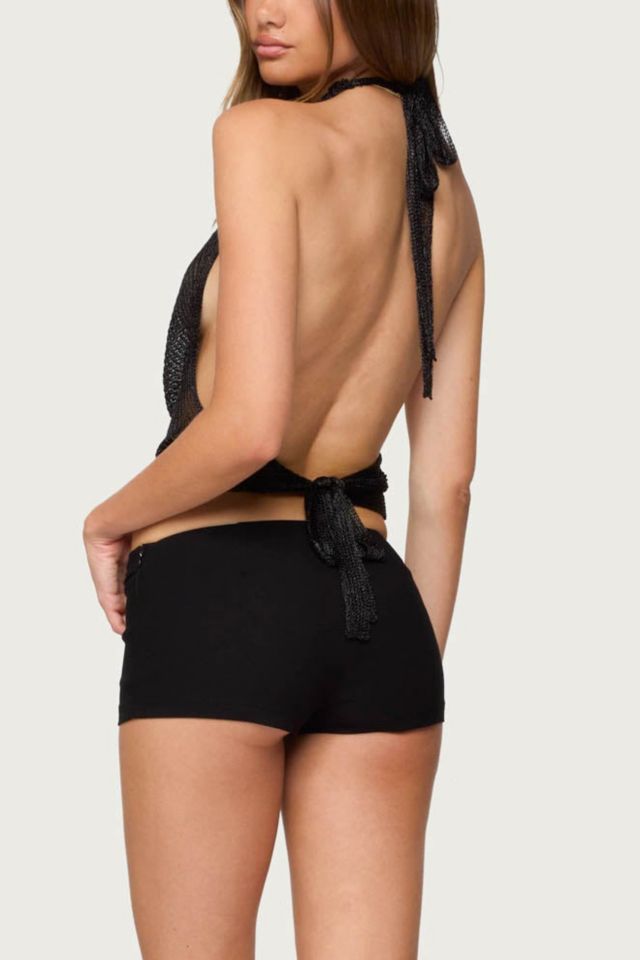 Edikted Hook Belt Micro Shorts #1
