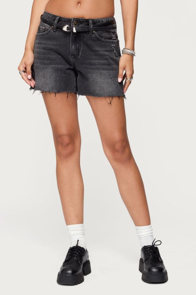 Edikted Scottie Low Rise Denim Shorts #2