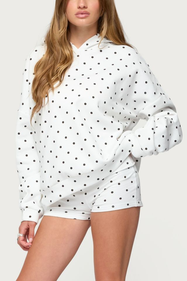 Edikted Chelsie Polka Dot Foldover Shorts #1