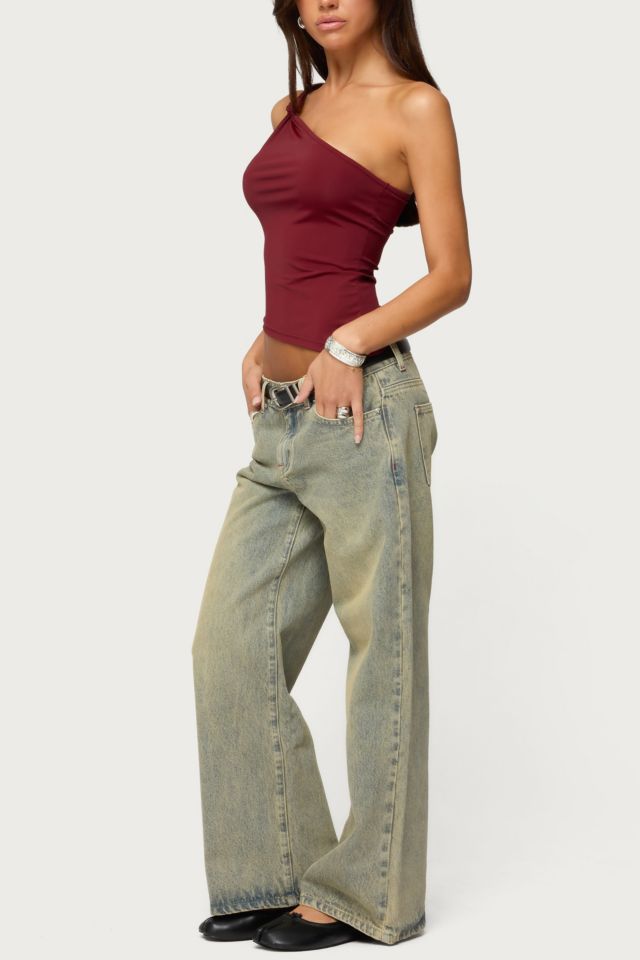 Edikted Knotted One Shoulder Asymmetric Top #1