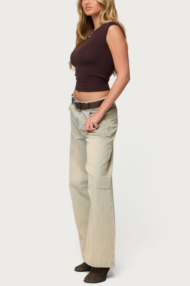 Edikted Jarah Pointelle Knit Boat Neck Top #1