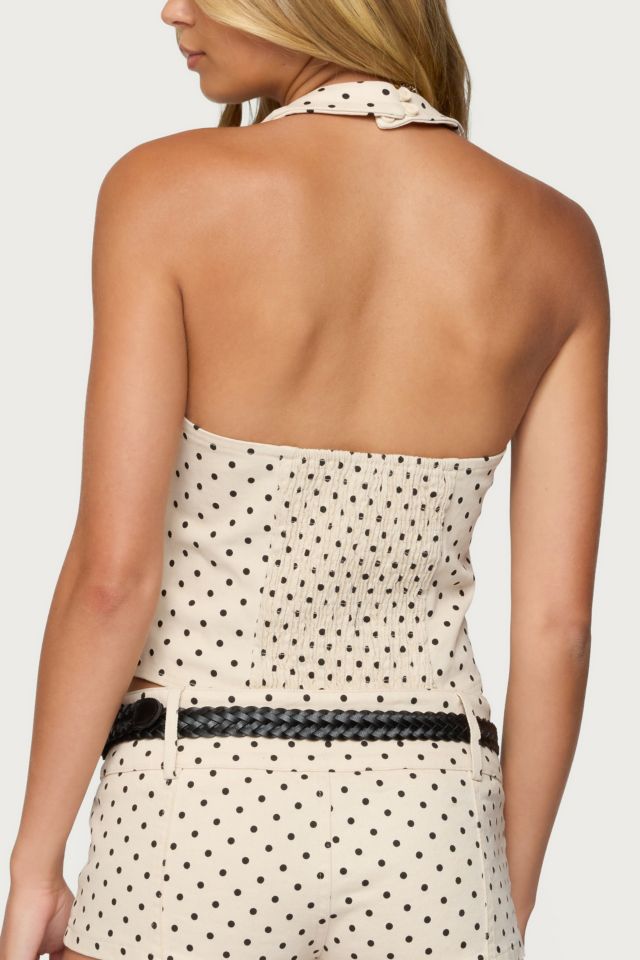 Edikted Twyla Polka Dot Halter Top #4