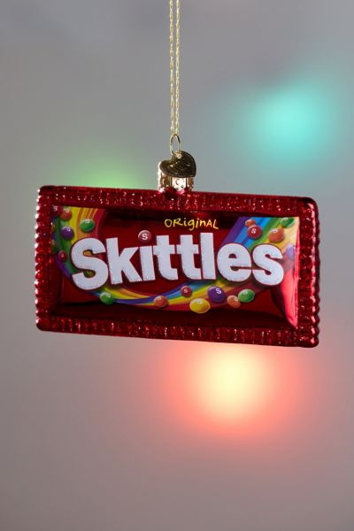 Skittles Bag Glass Ornament