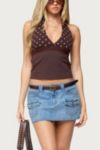 Edikted Ginny Mixed Polka Dot Halter Top