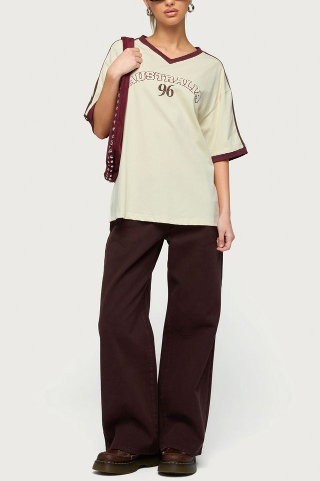 Edikted Australia 96 Contrast Oversized T Shirt #1