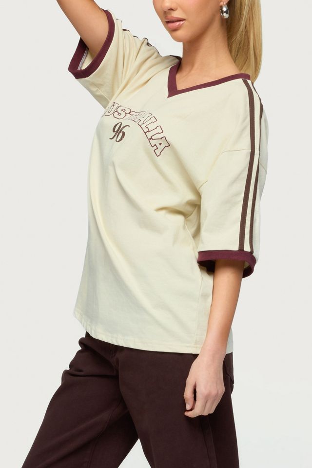 Edikted Australia 96 Contrast Oversized T Shirt #3