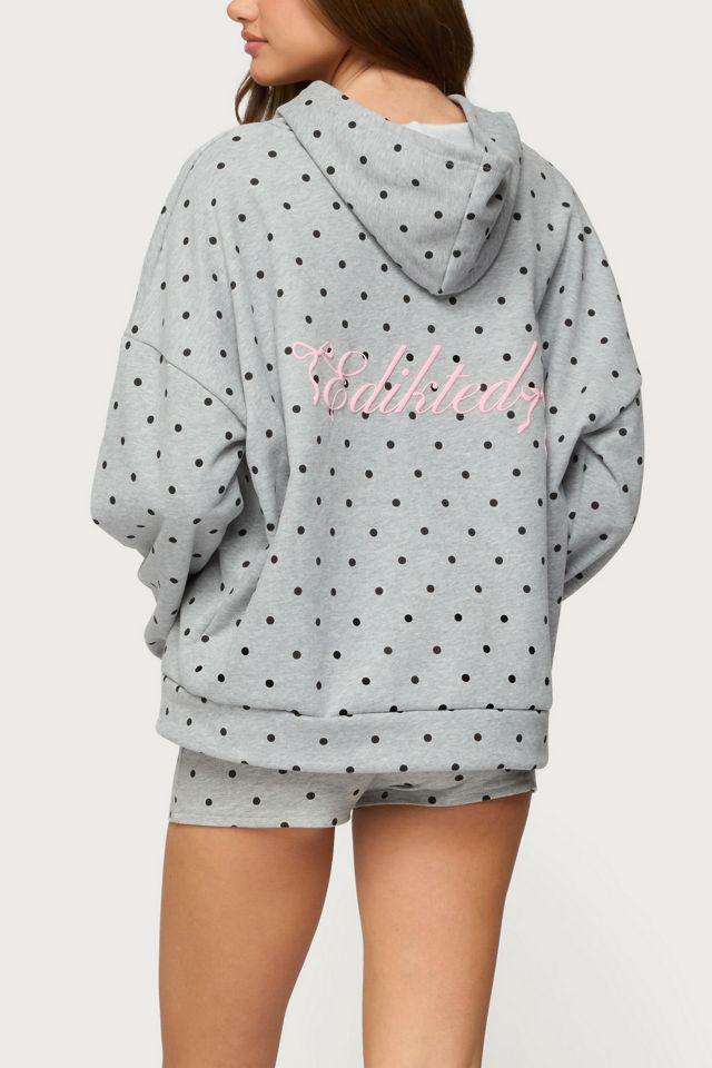 Edikted Chelsie Polka Dot Hoodie | Urban Outfitters