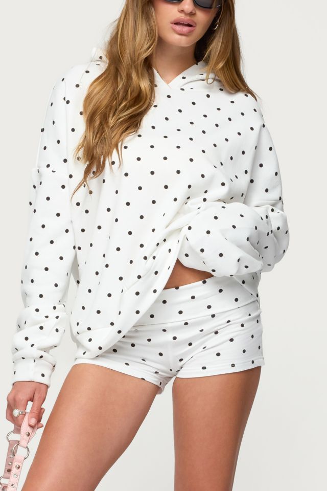 Edikted Chelsie Polka Dot Hoodie #3