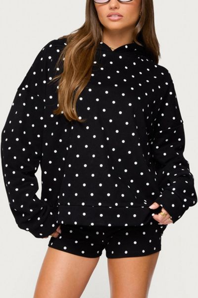 Edikted Chelsie Polka Dot Hoodie