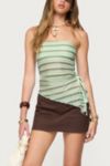 Edikted Sari Striped Strapless Asymmetric Top