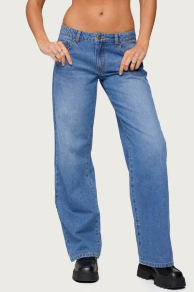 Edikted Nikoletta Straight Leg Low Rise Jeans Product Page