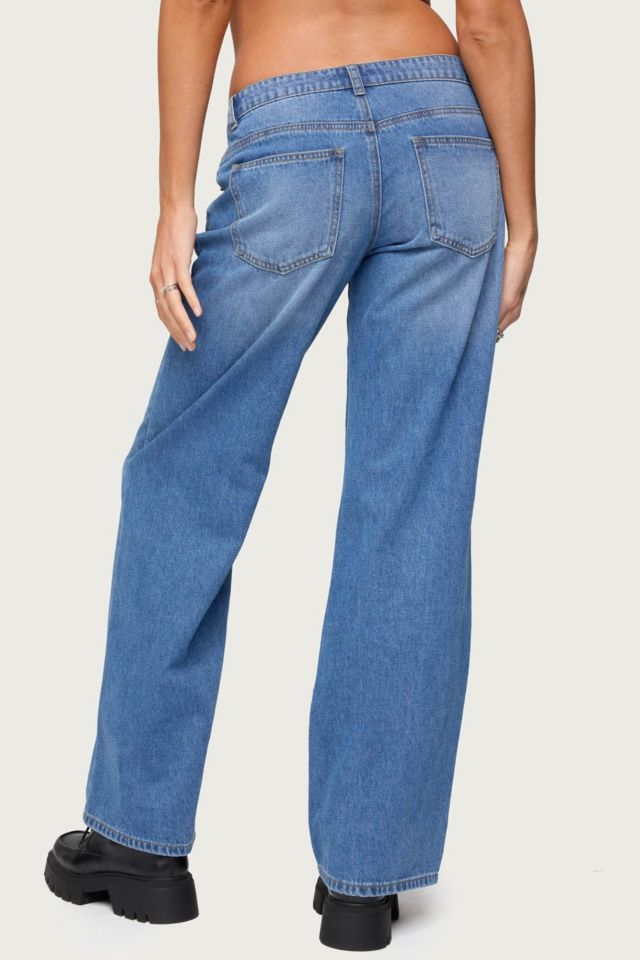 Edikted Nikoletta Straight Leg Low Rise Jeans #3