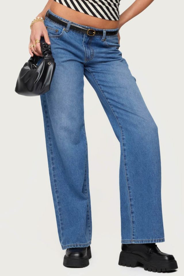 Edikted Nikoletta Straight Leg Low Rise Jeans #4