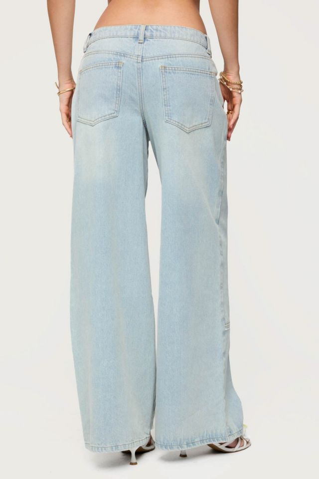 Edikted Teela Lacey Low Rise Carpenter Jeans #3