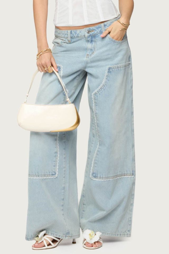 Edikted Teela Lacey Low Rise Carpenter Jeans #4