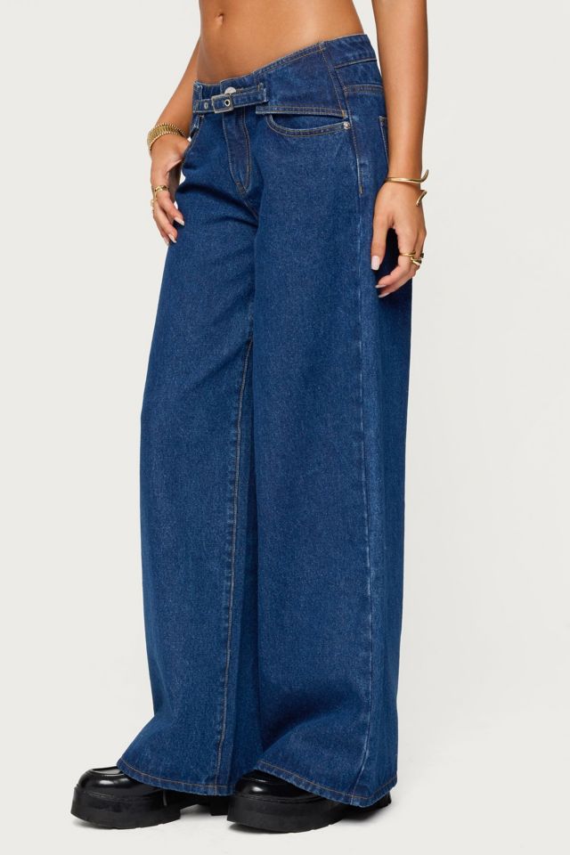 Edikted Edie Belt Detail Low Rise Jeans #2