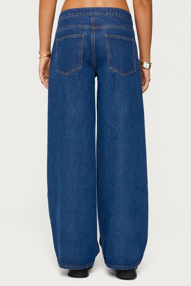 Edikted Edie Belt Detail Low Rise Jeans #3