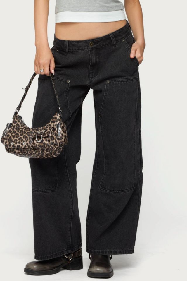 Edikted Petite Ayla Low Rise Carpenter Jeans #4
